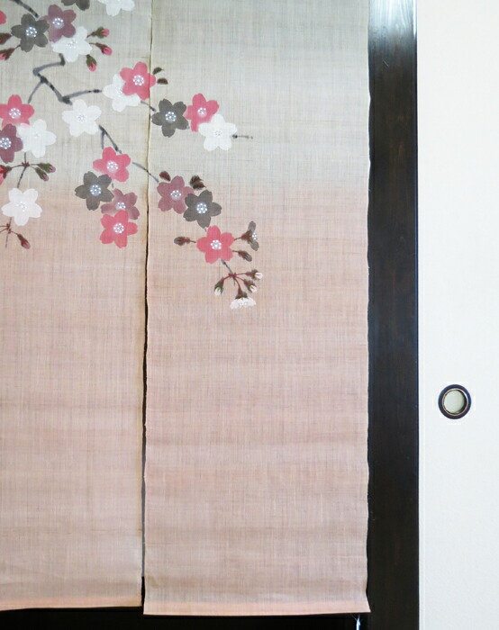 楽天市場】羅工房暖簾（麻桜のれん）・桜/1点限り（桜 さくら サクラ
