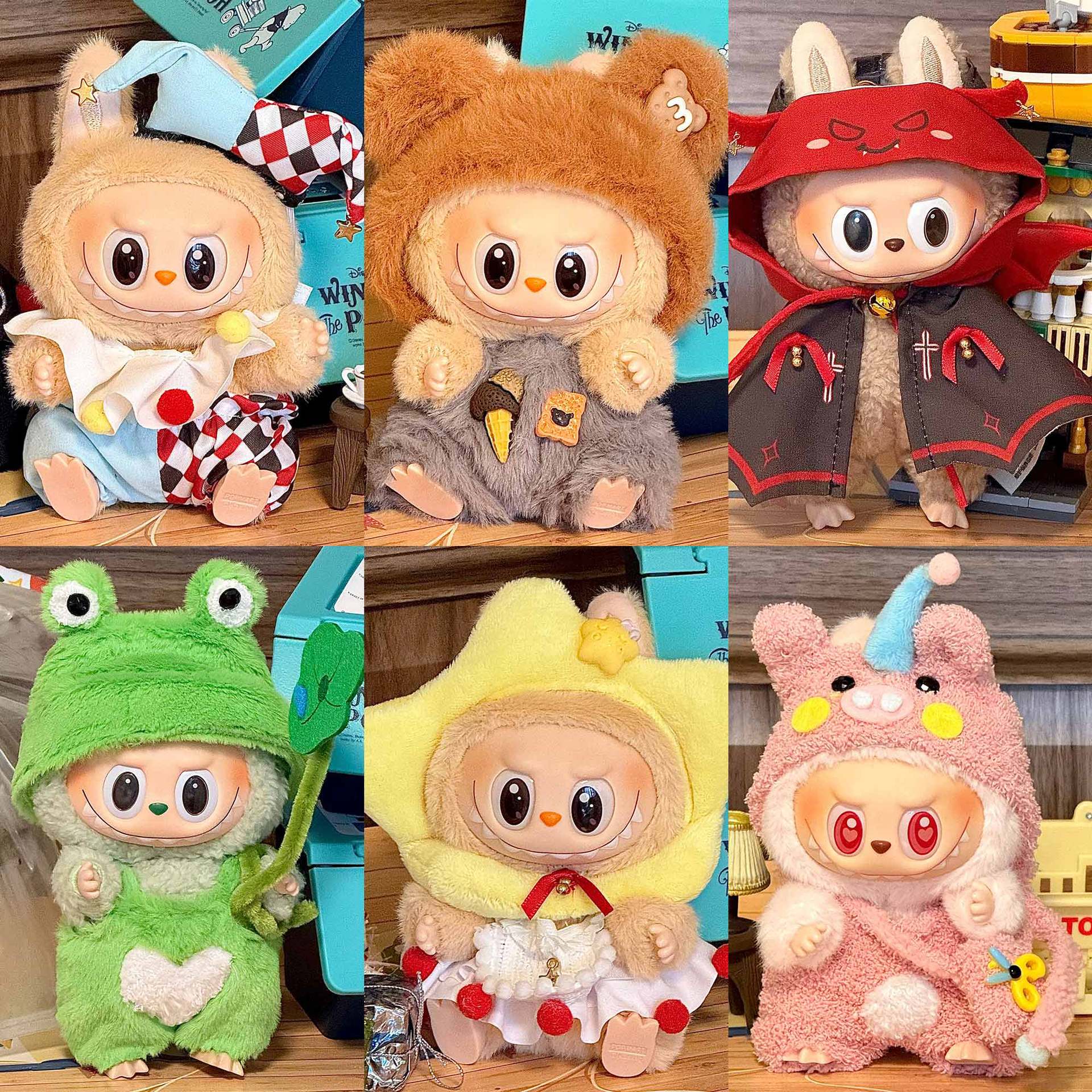 楽天市場】ぬいぐるみ用服 LABUBU ラブブ 17cm 衣装セット 着せ替え用