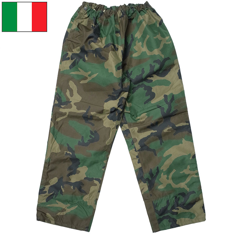 楽天市場】イタリア軍 ウォータープルーフ レインパンツ ウッドランド