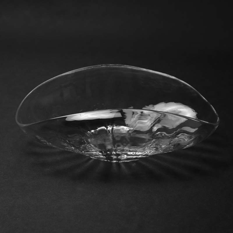 楽天市場】ガラス：楕円モール鉢・小・西山芳浩《小鉢・15.0cm》 : 和