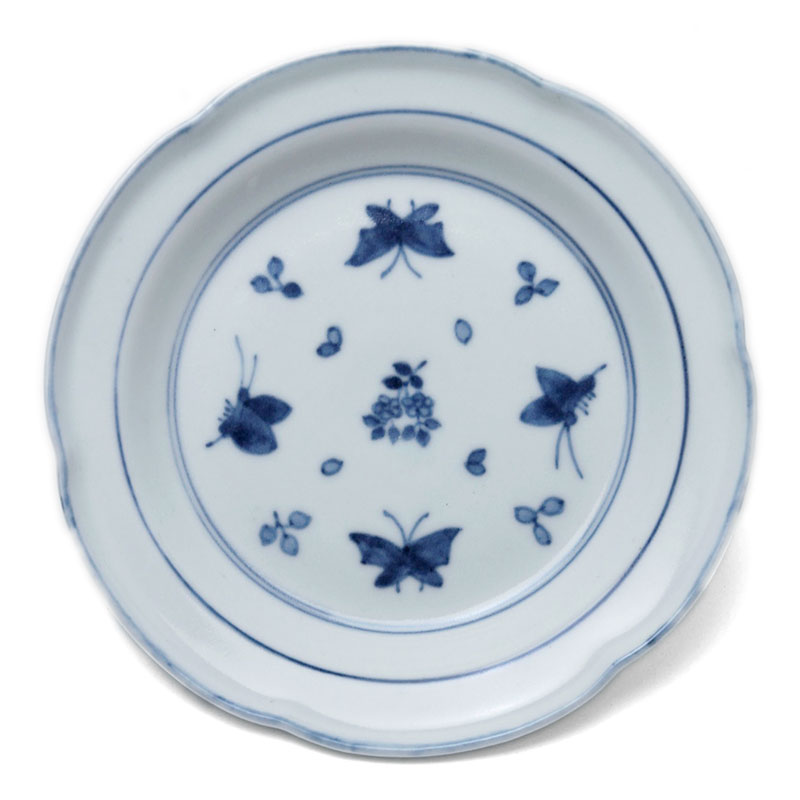 楽天市場】染付：染付5.3寸蝶紋皿・植山昌昭《小皿・16.3cm》 : 和食器