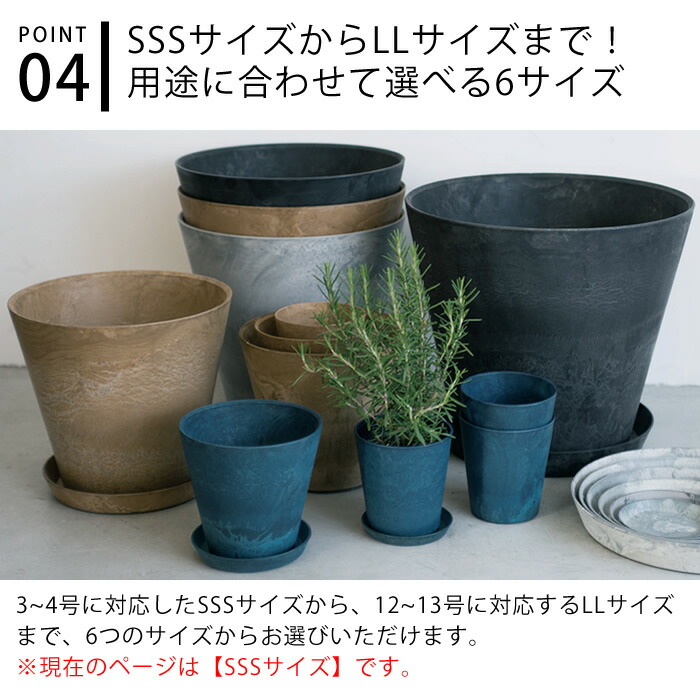 楽天市場】植木鉢 amabro アートストーン SSSサイズ ART STONE