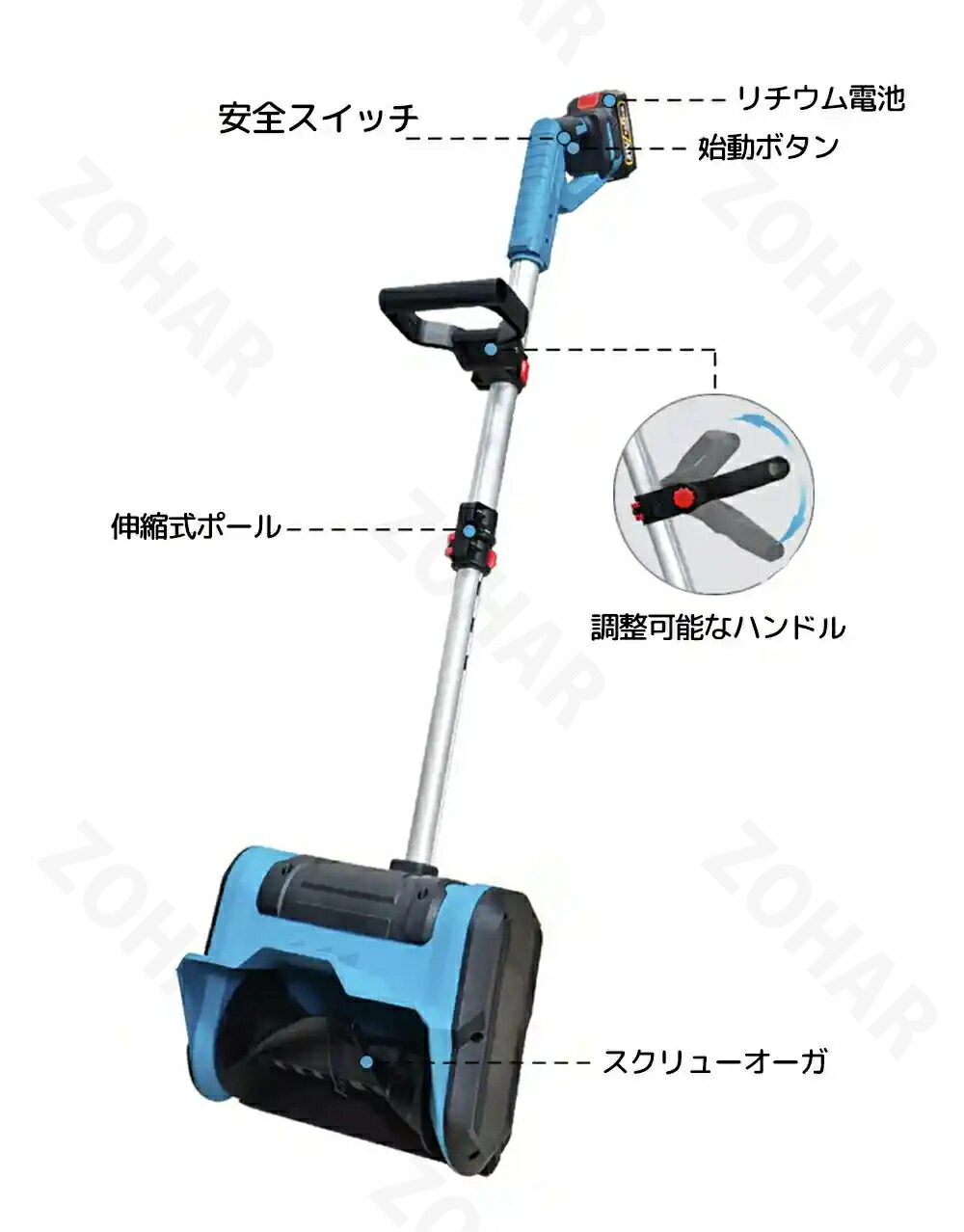 楽天市場】【2年品質保証】除雪機 コードレス 電動除雪機 充電式 家庭