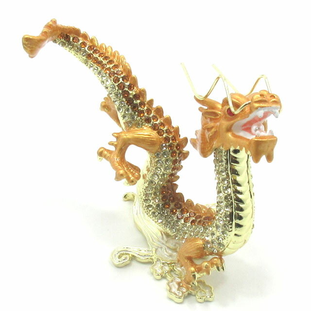 楽天市場】龍の置物 風水 金龍 黄龍 置物 最大長さ約13cm 金龍の