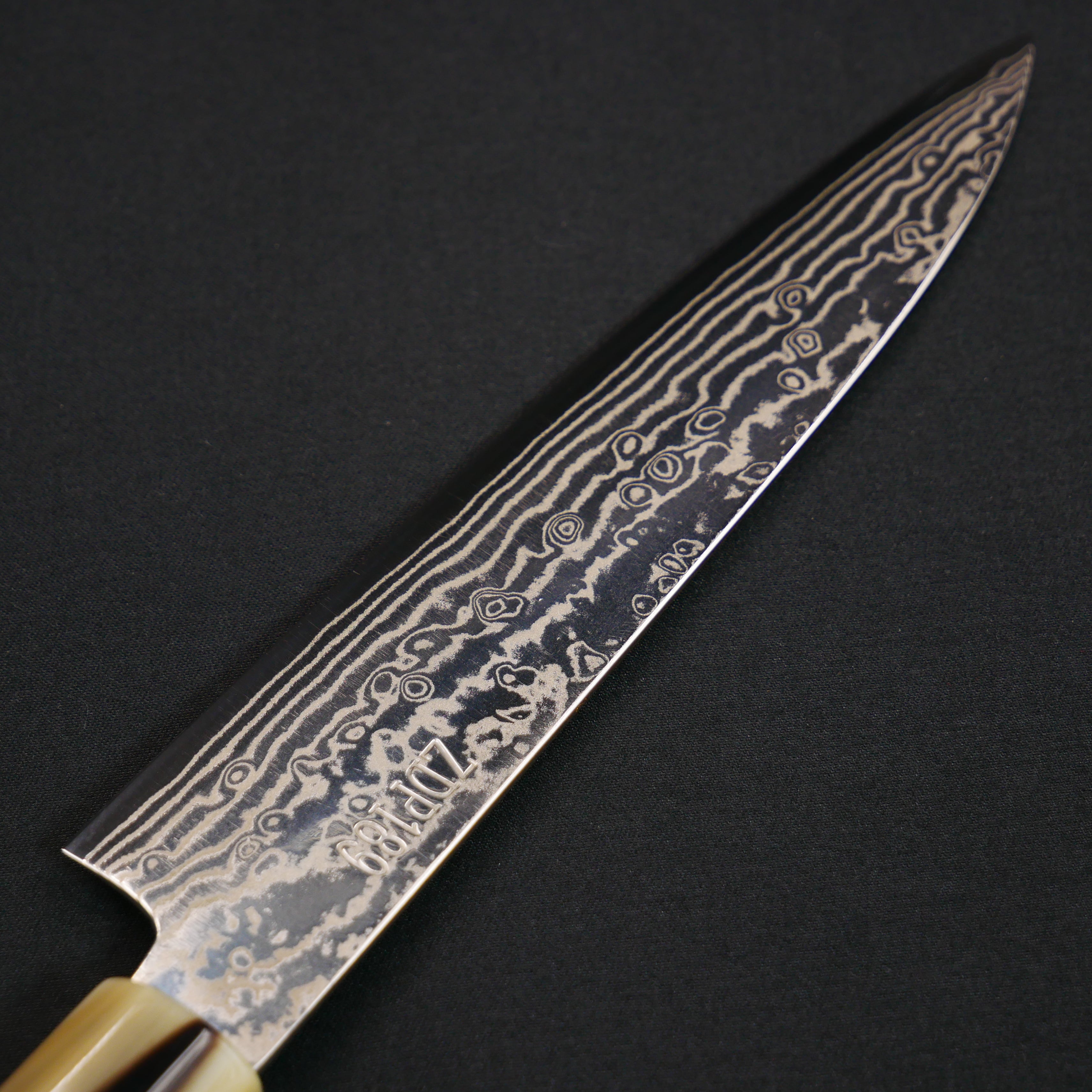 吉田刃物 ZDP189 ダマスカス ペティ 黒檀八角柄 – つば屋庖丁店