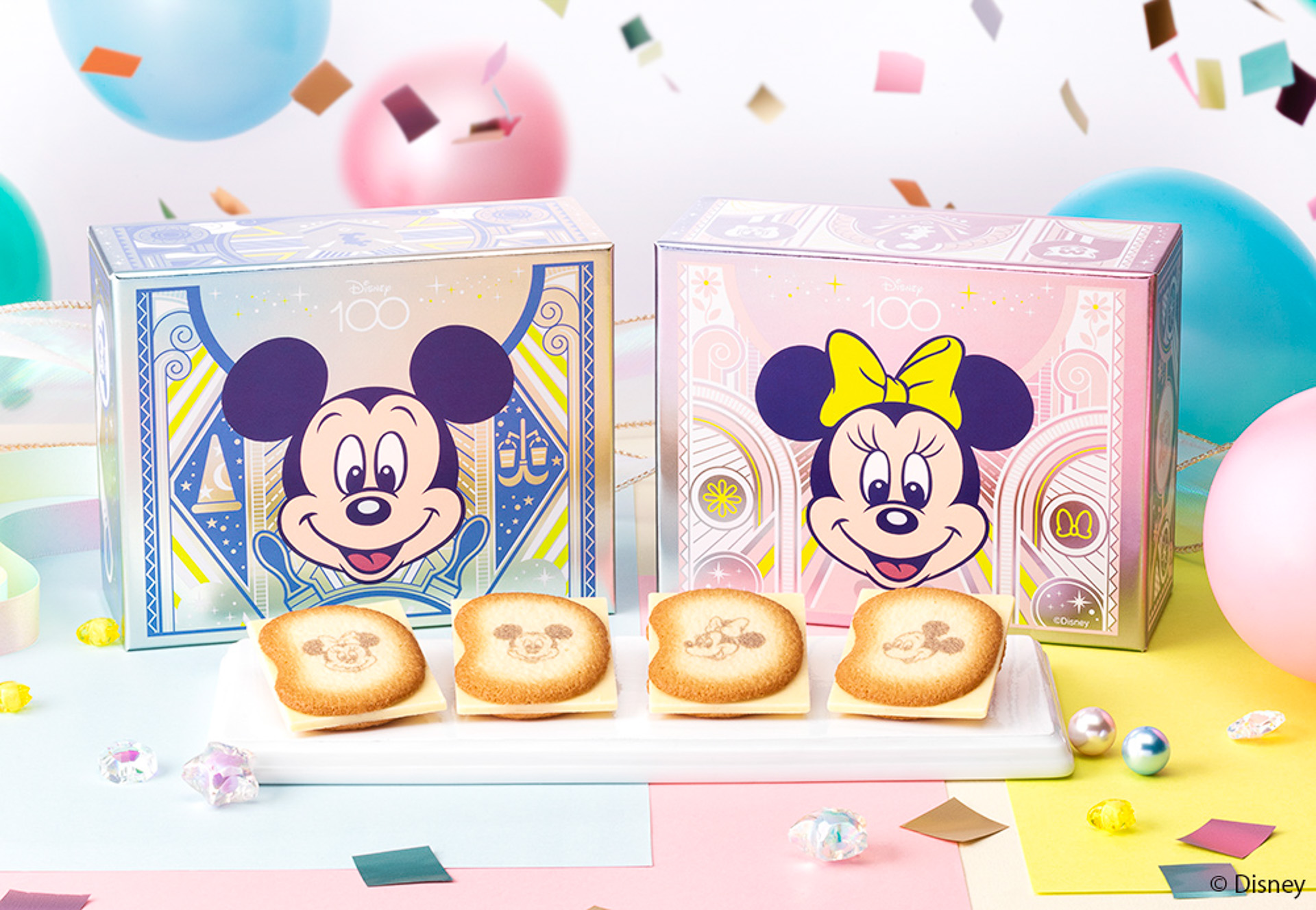 東京ばな奈、ミッキー＆ミニーがにっこりな限定パッケージでディズニー