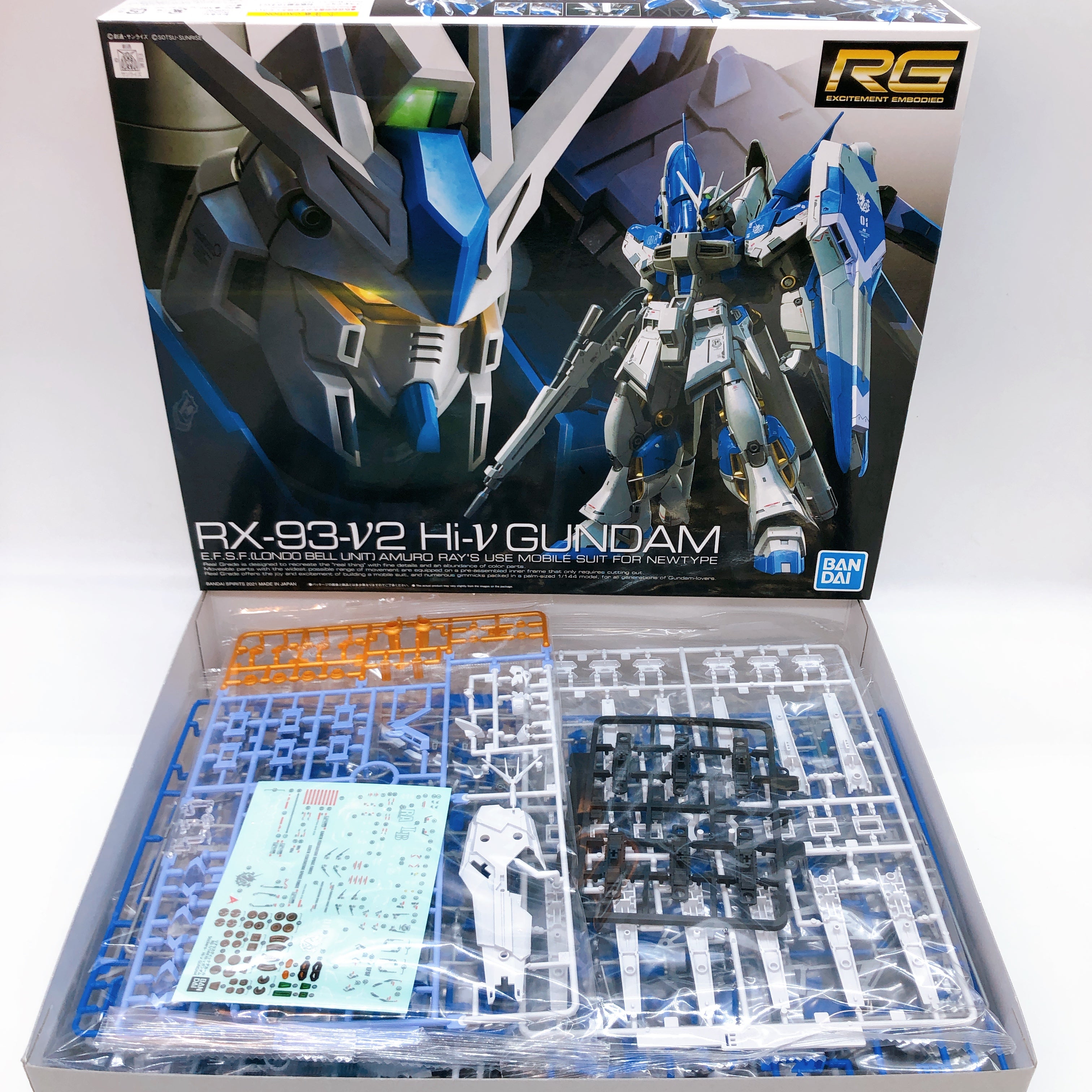 RG 1/144 Hi-Nu Gundam & Hyper Mega Bazooka Launcher Set Kit Bandai NEW