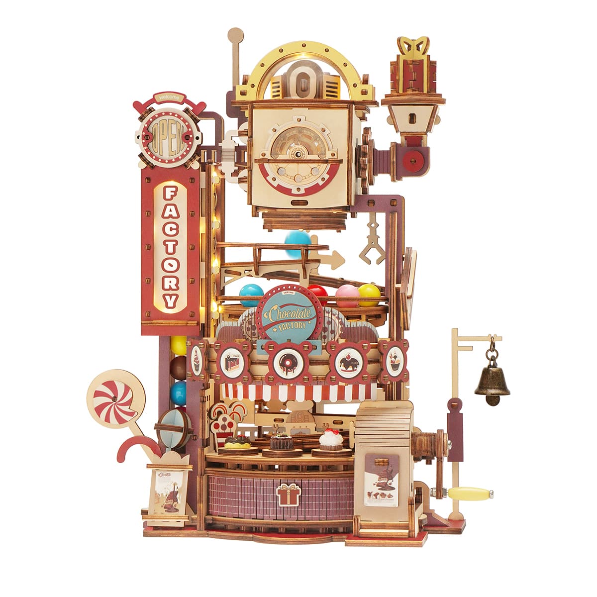 Chocolate Factory Marble Run 3D Wooden Puzzle LGA02 Rokr – Ugeargeek