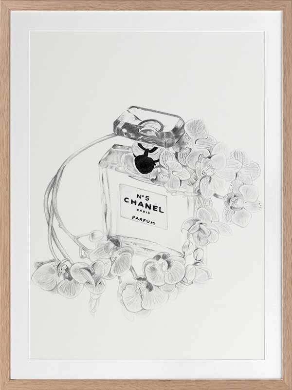 Chanel Bottle - Buy Fashion Themed Framed Art by Patricia Mendes