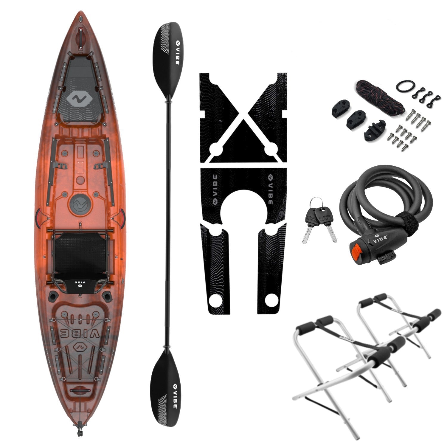 Yellowfin 120 + Deck Pad Kit + Kayak Stand + Cable Lock + Journey