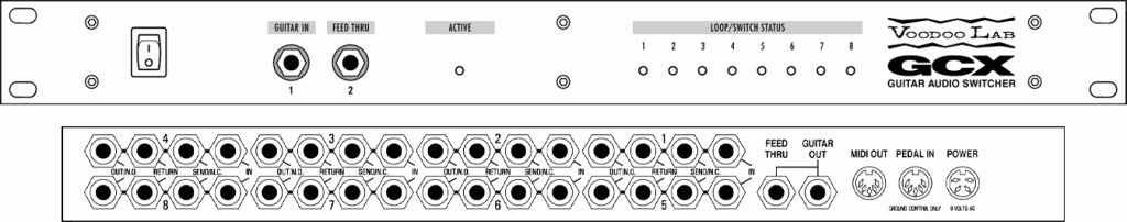 GCX True Bypass 8-Loop Rackmount Audio Switcher - Voodoo Lab