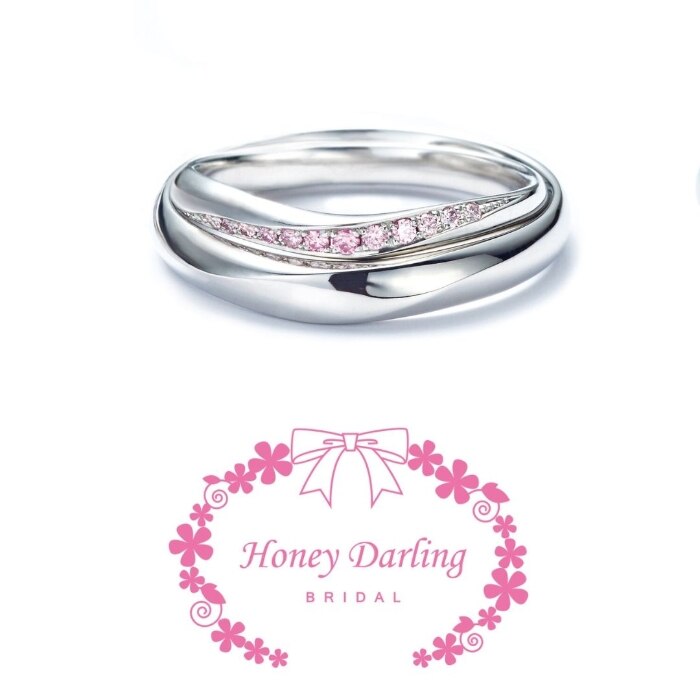 天然のピンクダイヤ/ミラクル/HoneyDarling（結婚指輪） ID783