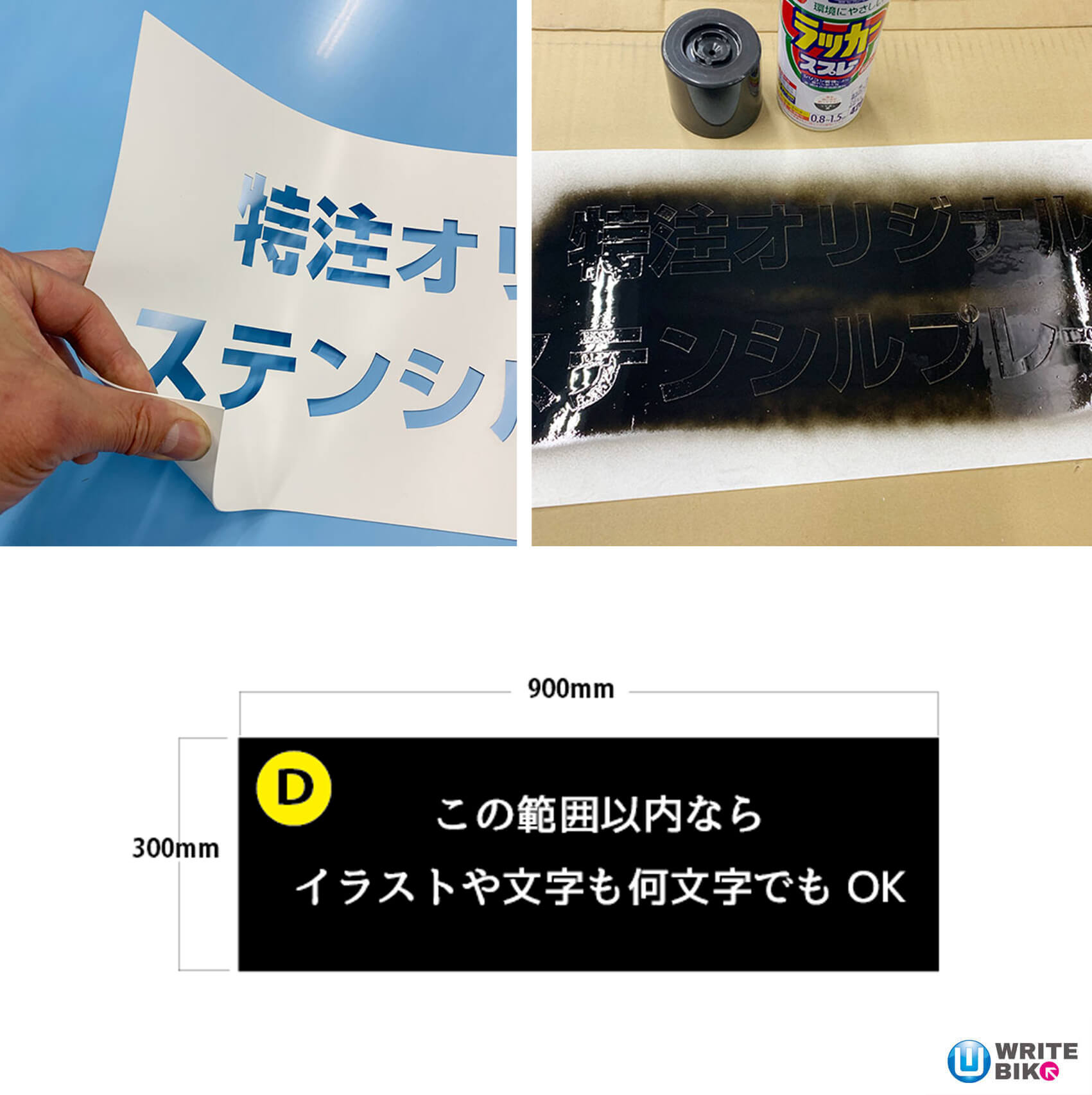 何回も使えるオーダーメイドのステンシルプレートをお値打ち価格で