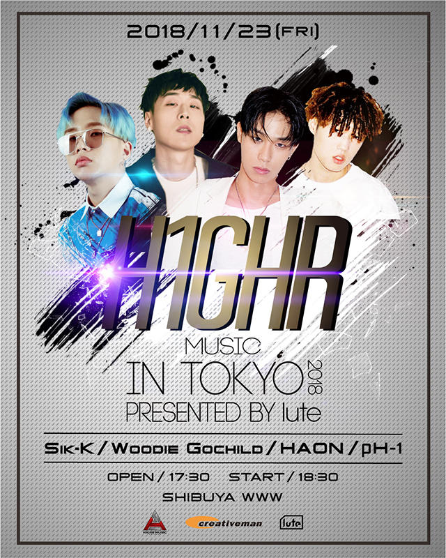 11/23(Fri) Sik-k / HAON / Woodie Gochild / pH-1 | SCHEDULE