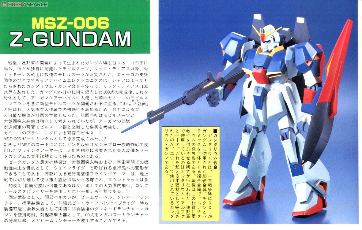 Zガンダム (1/60) (ガンプラ) - ホビーサーチ ガンプラ他