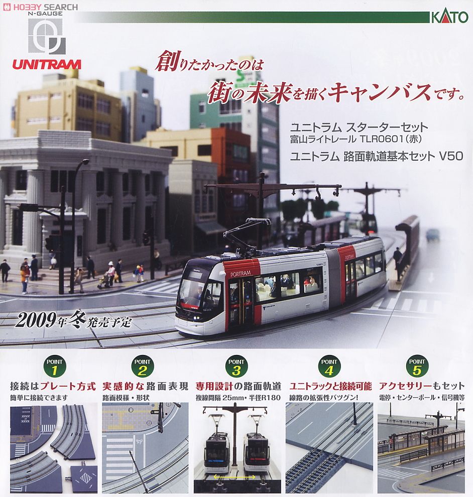 ユニトラム スターターセット 富山ライトレール TLR0600形 (TLR0601(赤