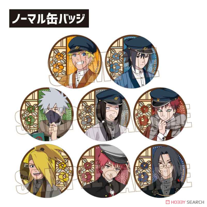 NARUTO-ナルト- 疾風伝 トレーディング缶バッジ 書生風ver. (9個セット
