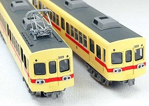 西鉄 300形 宮地岳タイプ 貫通編成 / 更新冷改 2輌車体キット (2両