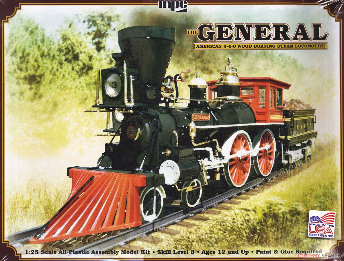 1/25 ジェネラル号 アメリカ型4-4-0 薪蒸気機関車 (プラモデル) (鉄道