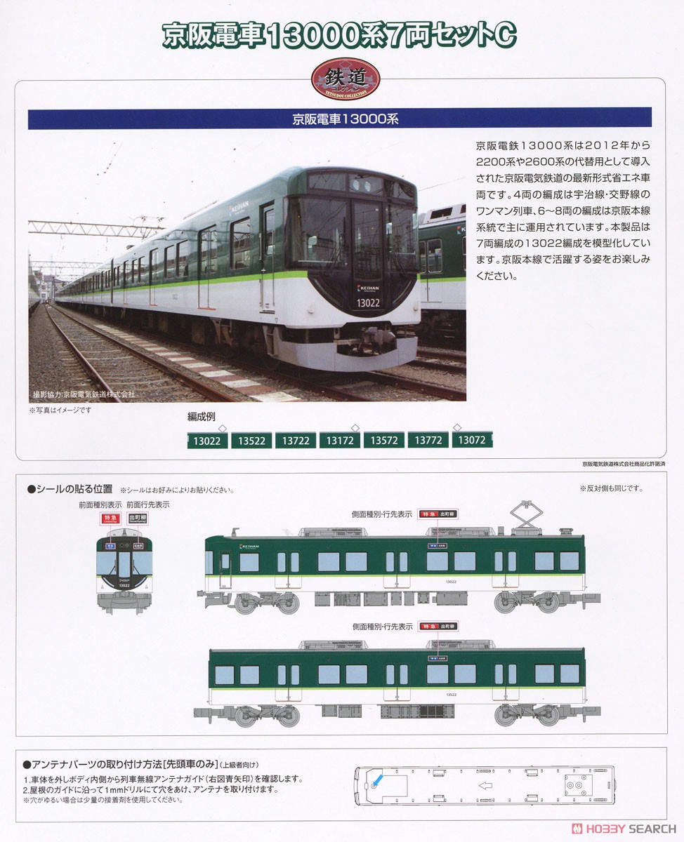 鉄道コレクション 京阪電車 13000系 7両セットC (7両セット) (鉄道模型