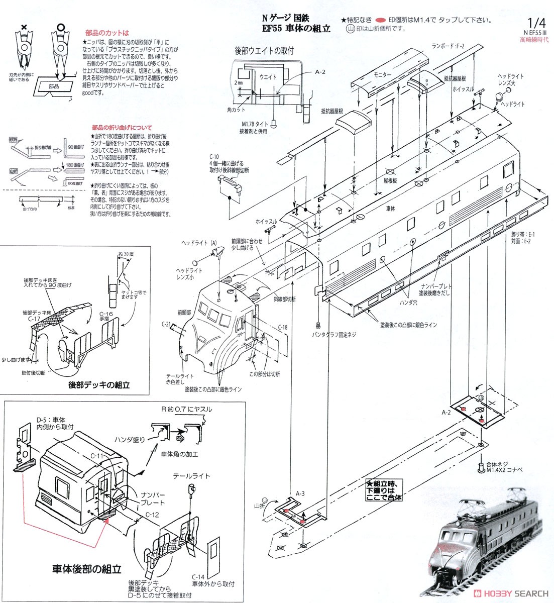 国鉄 EF55形 電気機関車 III (リニューアル品) 組立キット [高崎線時代