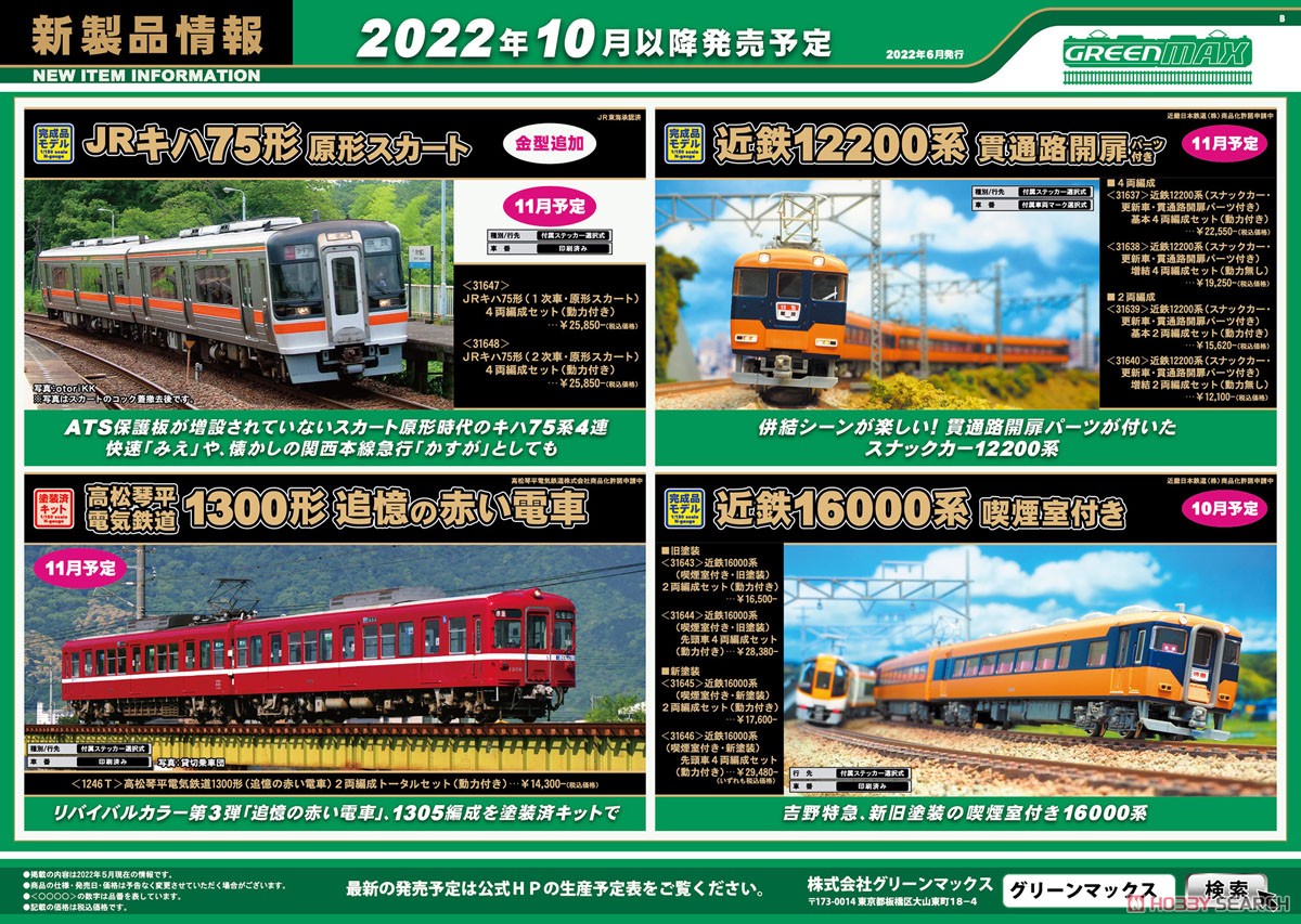 JR キハ75形 (2次車・原形スカート) 4両編成セット (動力付き) (4両