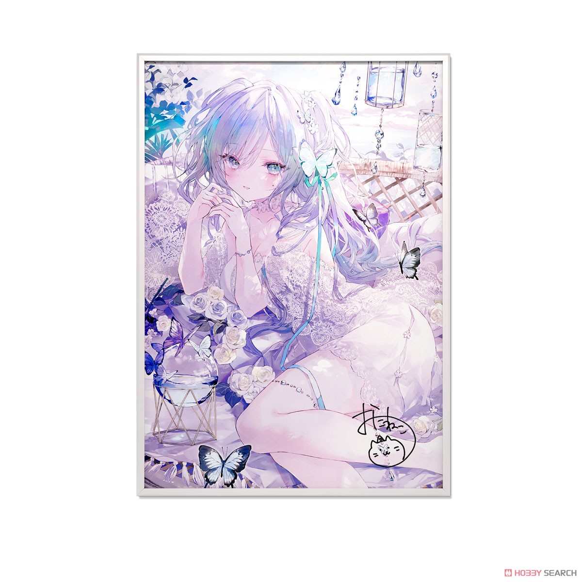50枚限定】 おにねこ先生直筆サイン入り X-ART製 オーロラアート