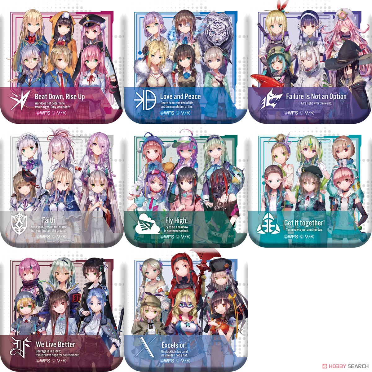 ヘブンバーンズレッド」 スクエア缶バッジコレクション (8個セット
