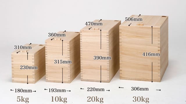 国産桐の桐米びつ20kg