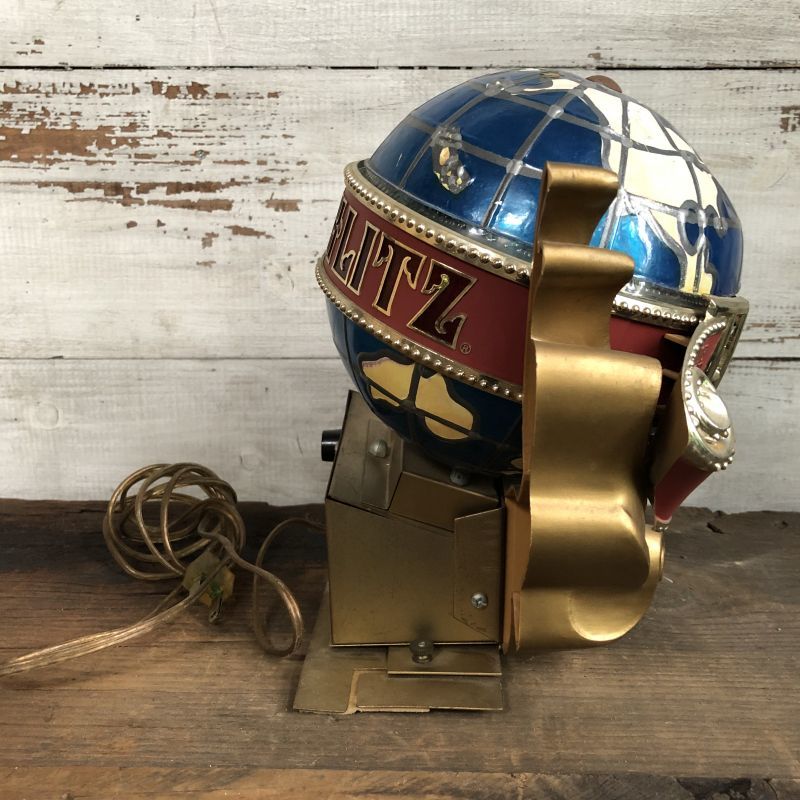 Vintage 70s Schlitz Beer Spinning Globe Motion Lighted Sign (T271