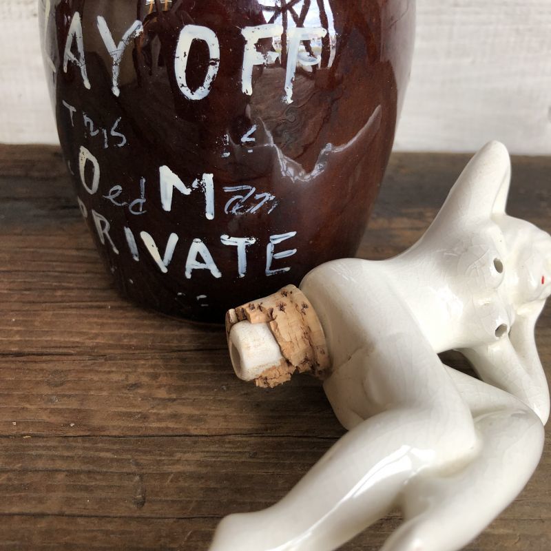 50s Vintage Lay Off Nude Decanter Pin Up Girl (T399) - 2000toys