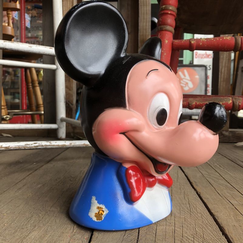 70s Vintage Disney Play Pal Head Bank Mickey Mouse (T904