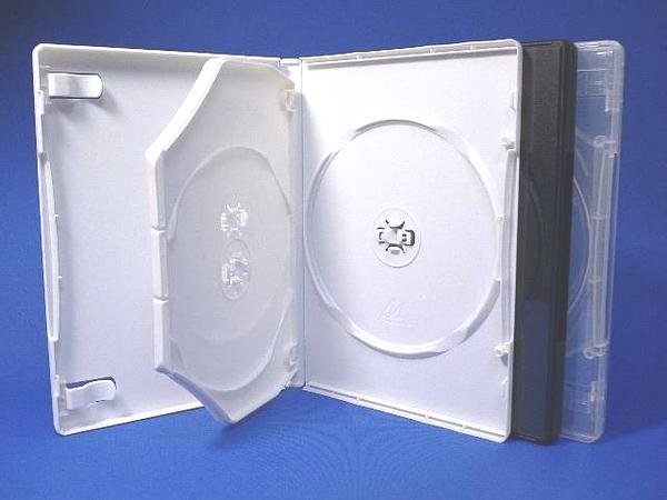 MロックDVDトールケース 3枚収納(標準サイズ) 100個セット 黒、白