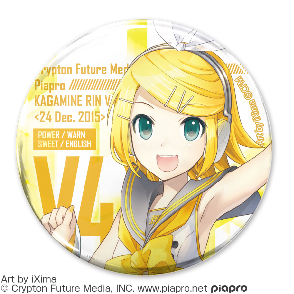 鏡音リン V4X 65mm缶バッジ [鏡音リン・レン V4X] | キャラクター公式