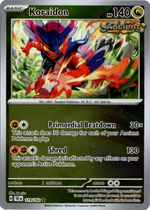 コライドン 海外版 英語版 リバホロ Koraidon - 119/162 -【Card Chicken】