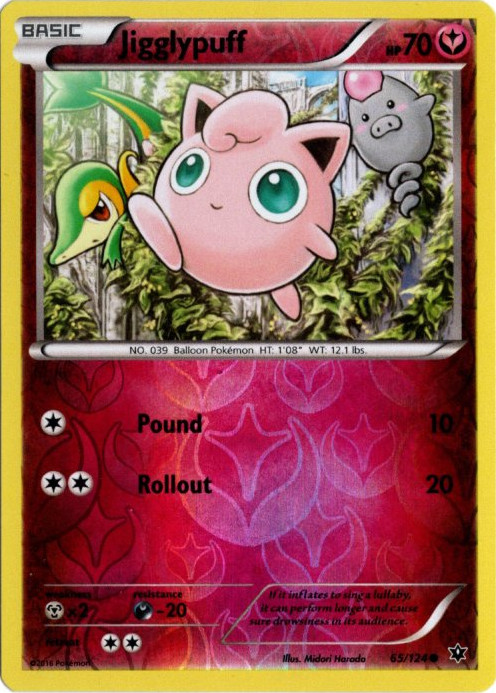 プリン 海外版 英語版 リバホロ Jigglypuff - 65/124 -【Card Chicken】