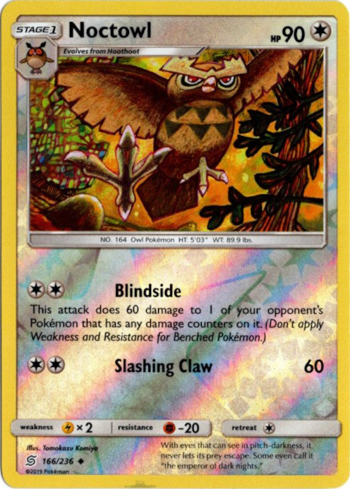 ヨルノズク 海外版 英語版 リバホロ Noctowl - 166/236 -【Card Chicken】