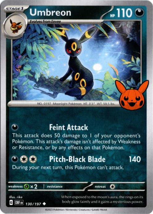 ブラッキー 海外版 英語版 Trick or Trade プロモ Umbreon - 130/197