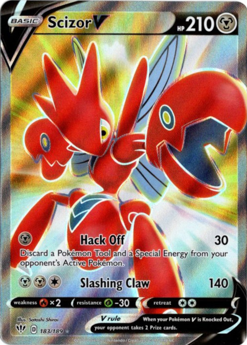 ハッサムV SR 海外版 英語版 Scizor V - 183/189 -【Card Chicken】