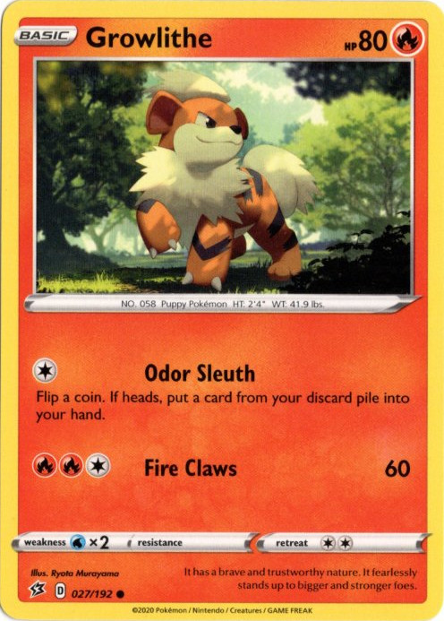 ガーディ 海外版 英語版 Growlithe - 027/192 -【Card Chicken】