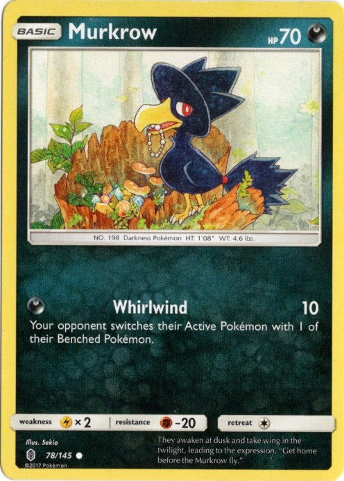 ヤミカラス 海外版 英語版 Murkrow - 78/145 -【Card Chicken】