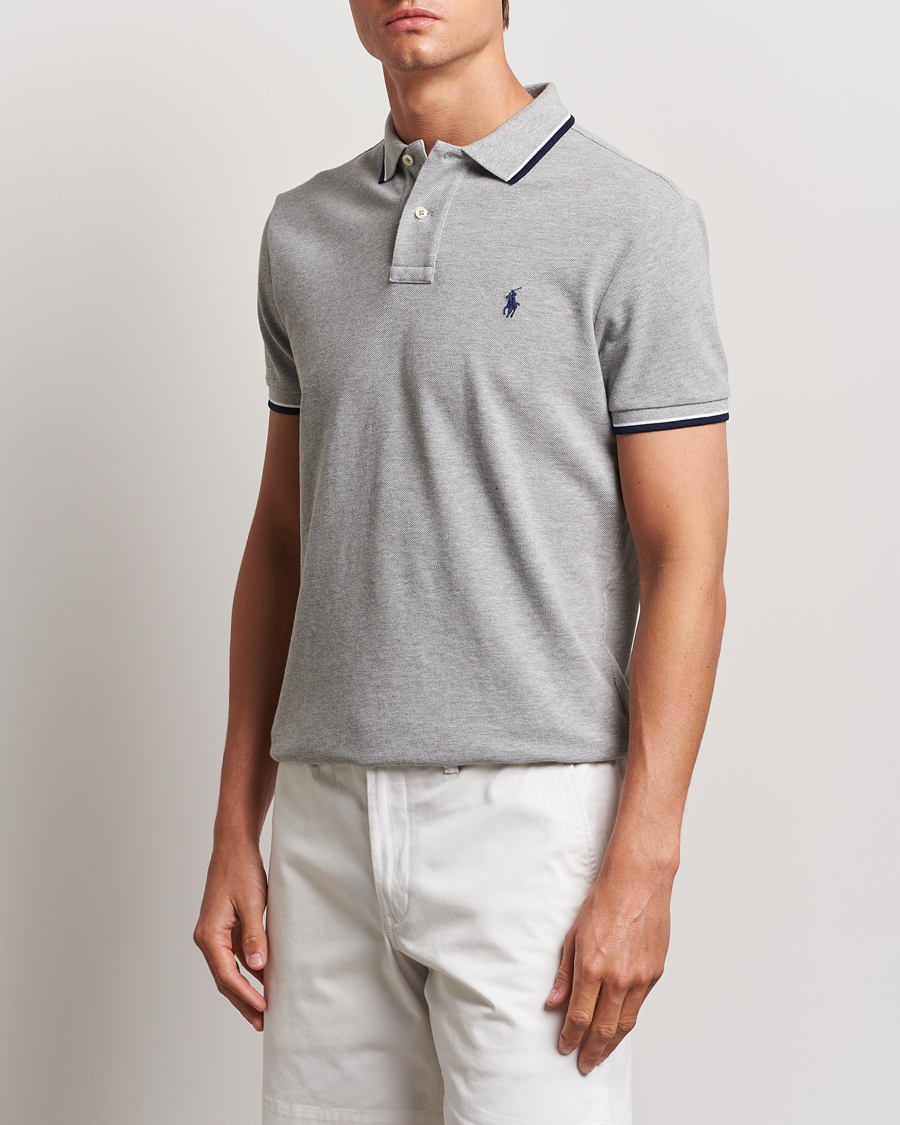Polo Ralph Lauren Custom Slim Fit Tipped Polo Andover Heather at