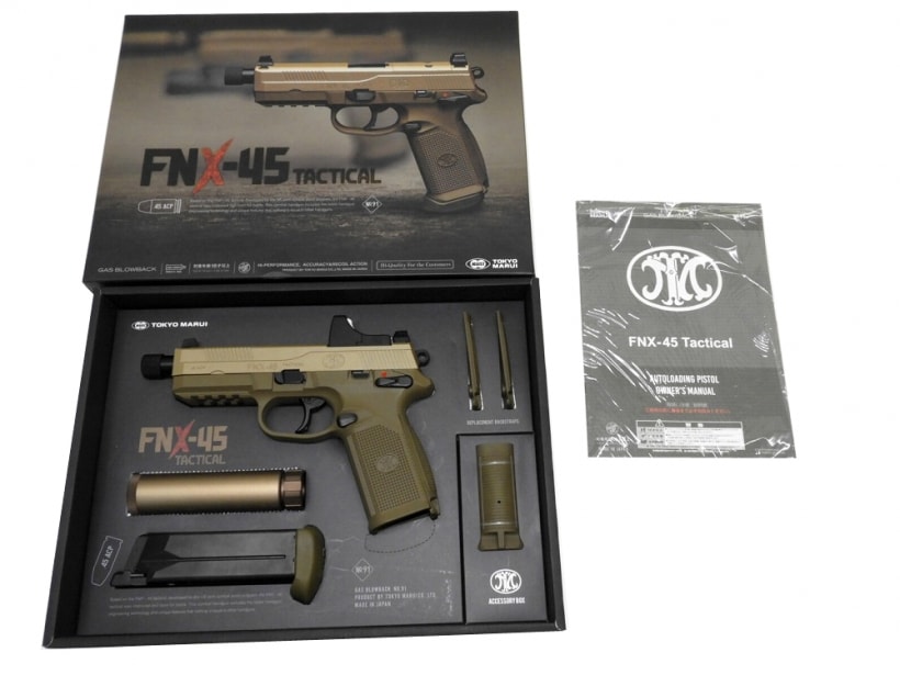 東京マルイ] FNX-45 Tactical ガスブローバック サイレンサー&マイクロ