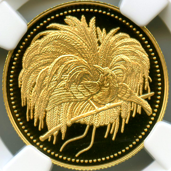 パプアニューギニア 極楽鳥 1994年 50キナ 金貨 NGC PF70UCAM | ARK