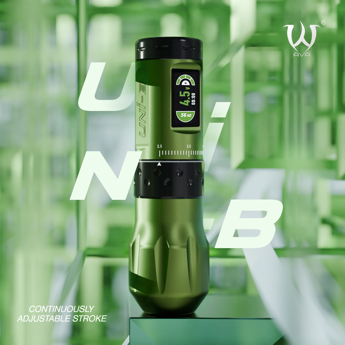 Newest AVA WIRELESS PEN ADJUSTABLE STROKE UNi-B Green [UB001-2