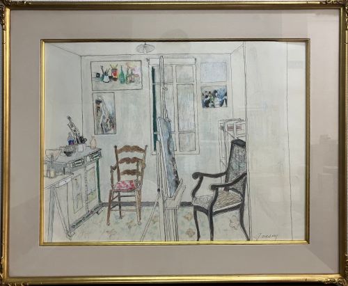 ジャン・ジャンセン「アトリエ」の買取実績｜東京都稲城市 油絵・油彩画を