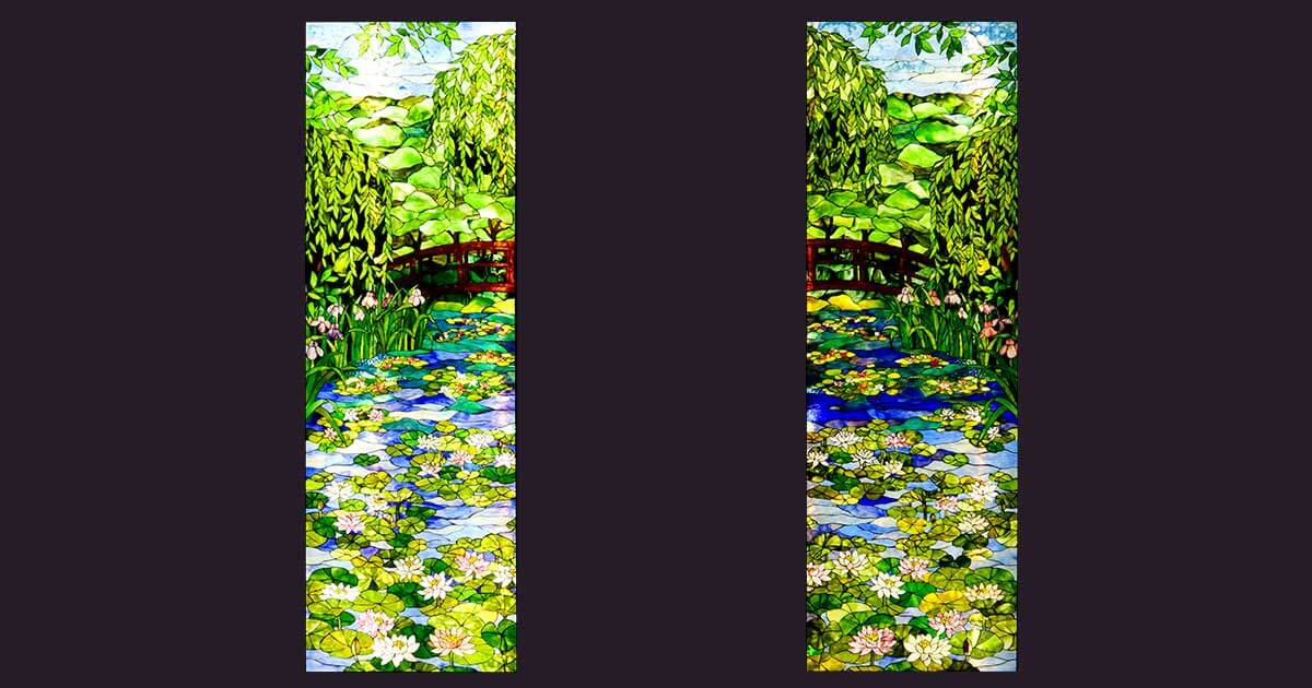 ギャラリー展示作品「睡蓮 (Water Lilies)」| ステンドグラスバロック