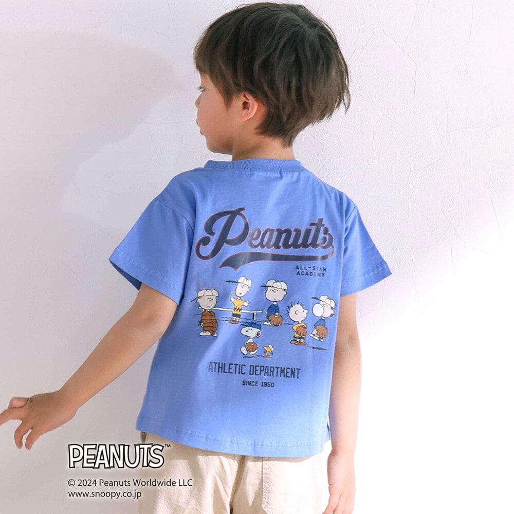 PEANUTS×SLAP SLIP】ピーナッツの仲間たちバックプリントTシャツ(80
