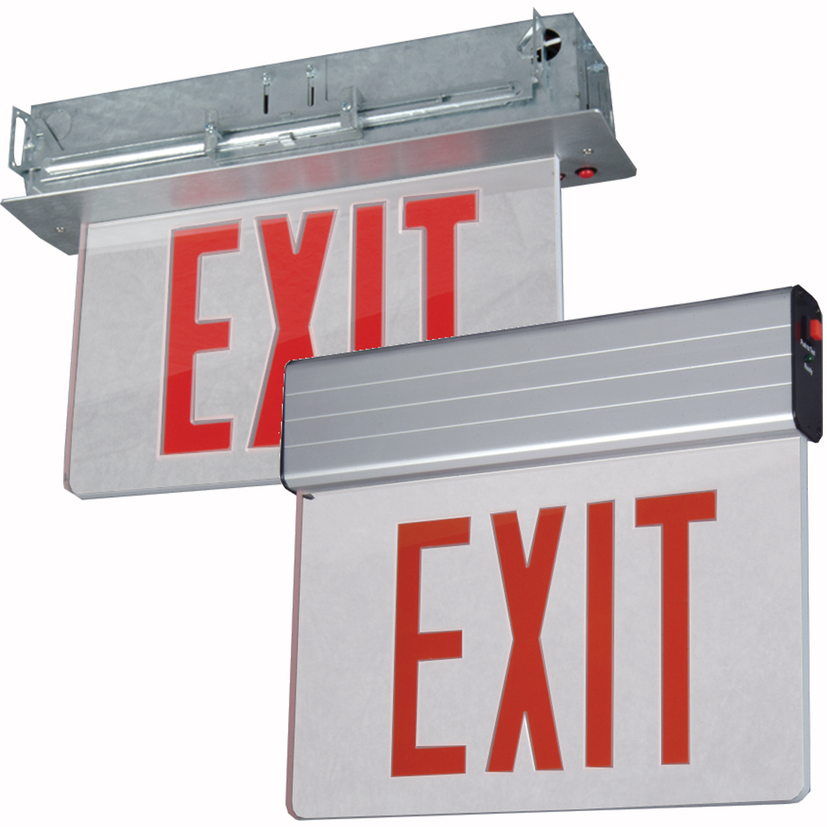 Edge Lit LED Exit Sign - ELEDEL - Big Beam