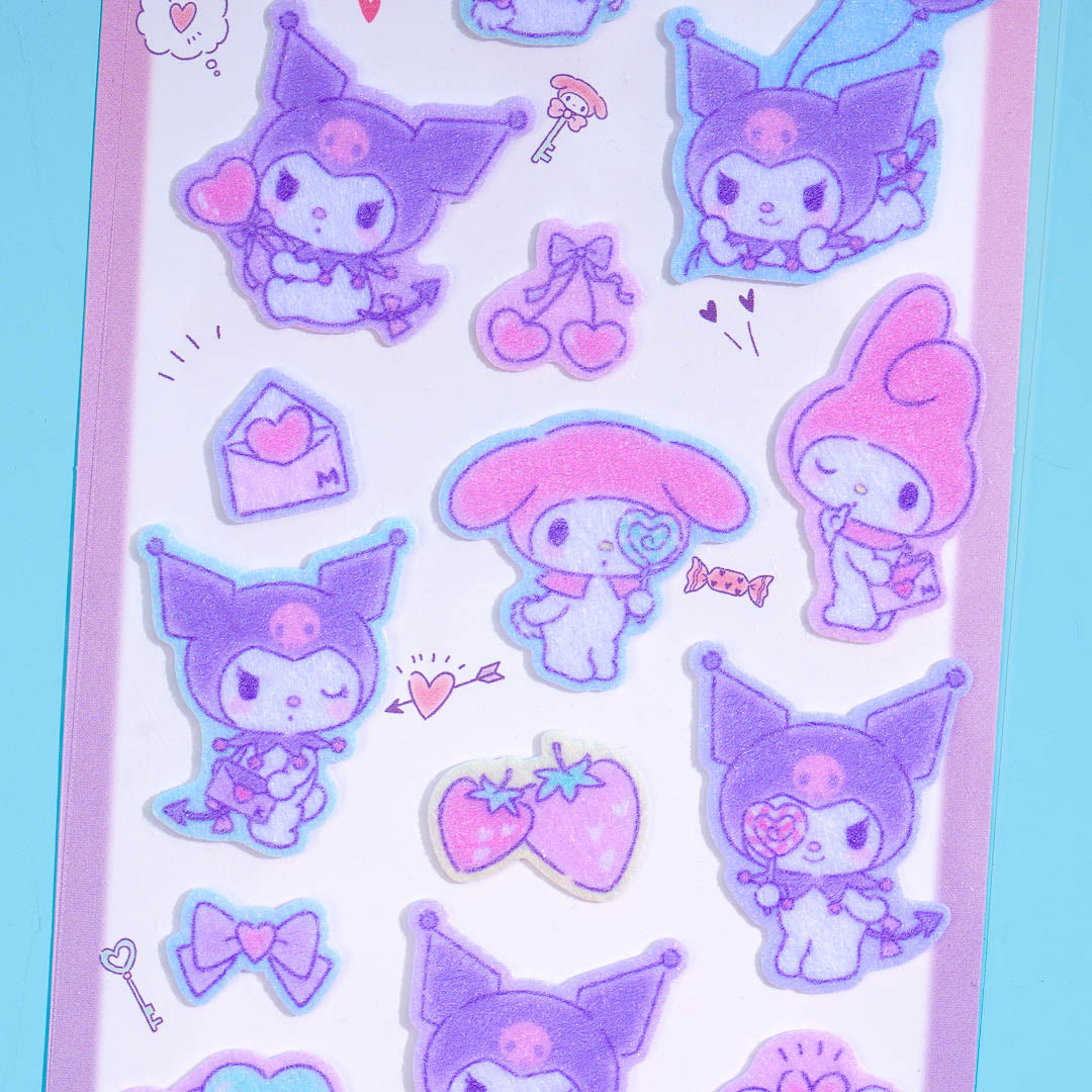 Kuromi x My Melody Friendship Felt Stickers – Blippo